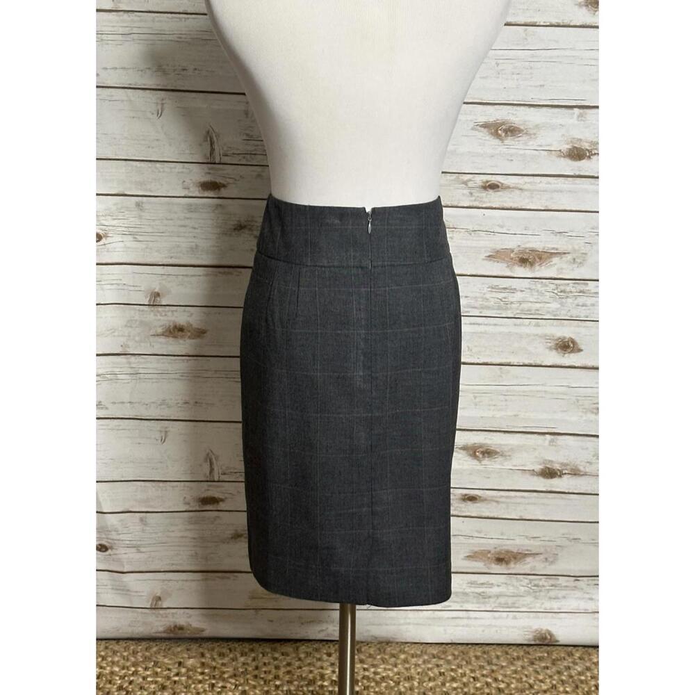 Banana Republic classic office siren gray windowpane pencil skirt Size 8 - Picture 3 of 5